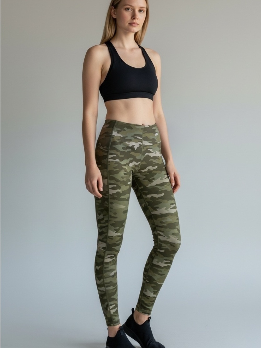 PINK  Activewear USA Olive Green Camo High-Rise Leggings